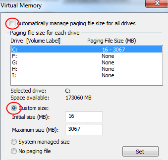 Virtual Memory, Manage Size